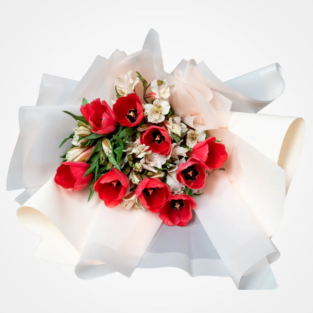 Tulipanes con astromalias top