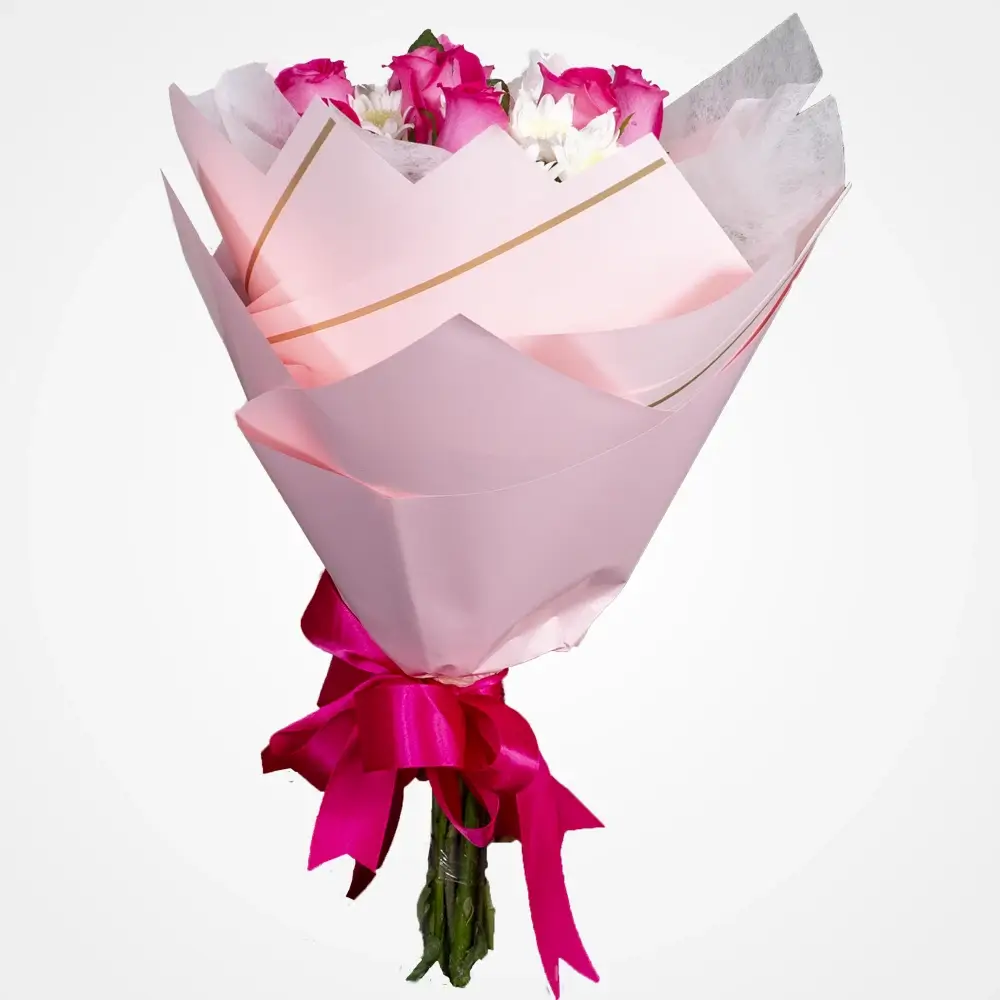 Tulipanes con crisantemos frnt