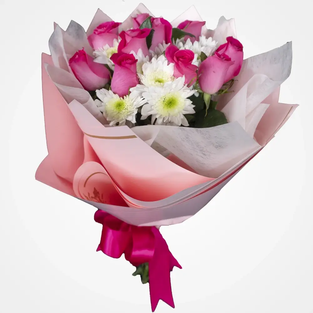 Tulipanes con crisantemos